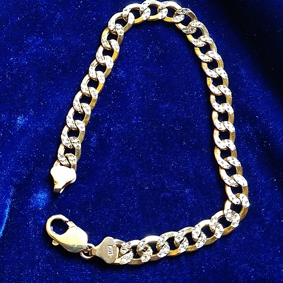PRECIOUS BRACELET - SOLID 14K GOLD - Picture 1 of 9